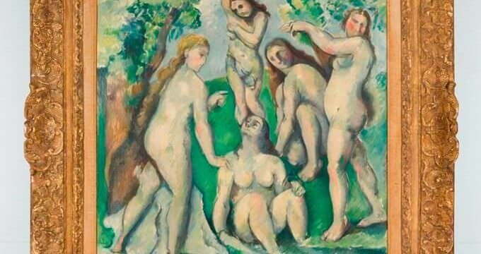 una contraffazione dei "Cinque bagnanti" di Cézanne