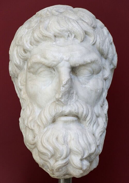 Epicuro, copia romana di un originale greco (conservata al Museo Nazionale Romano