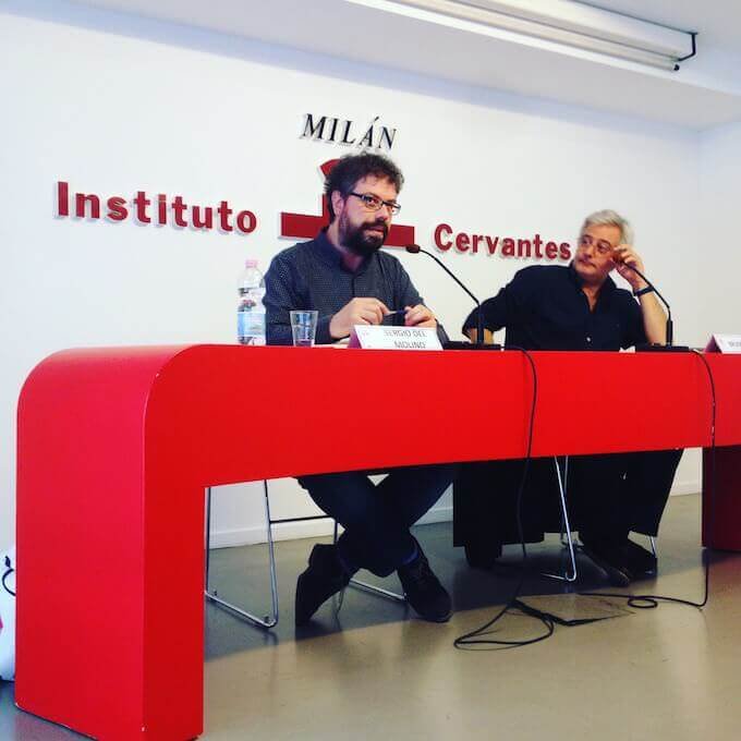 Sergio del Molino e Bruno Arpaia all'Instituto Cervantes di Milano - Presentazione del libro "Nell'ora violetta" (Sellerio)