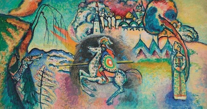 Vasilij Kandinskij, Il cavaliere (San Giorgio), 1914-15