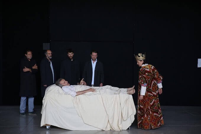 Un momento delle prove del "Richard II" di Peter Stein