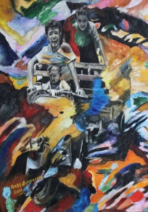 Un'opera dell'artista Karam Sebastiano Cannarella