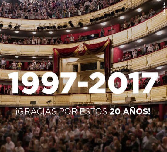 Il Teatro Real di Madrid festeggia 20 anni dalla riapertura come teatro d'opera: 1997-2017