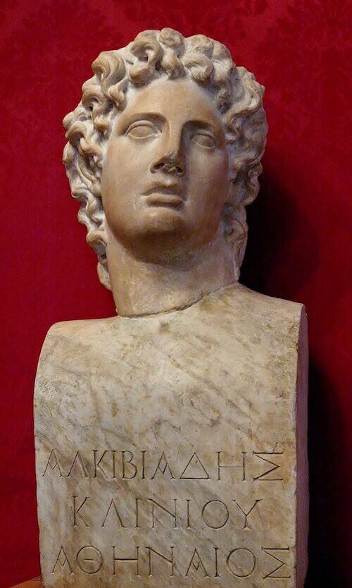 busto di Alcibiade conservato nei Musei Capitolini di Roma