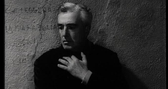 Vittorio De Sica nel film "Il generale Della Rovere" di Roberto Rossellini