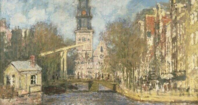 Claude Monet, La Zuiderkerk di Amsterdam, 1874 circa