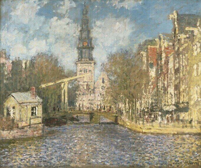 Claude Monet, La Zuiderkerk di Amsterdam, 1874 circa