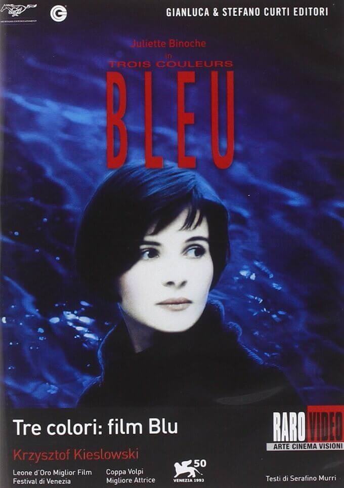 La copertina del DVD del "Film blu" di Krzysztof Kieślowski