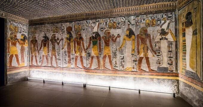 Un'immagine della mostra "Scanning Seti" all'Antikenmuseum di Basilea