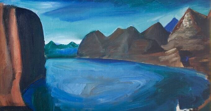 Mario Sironi, Il lago (1926). Collezione privata