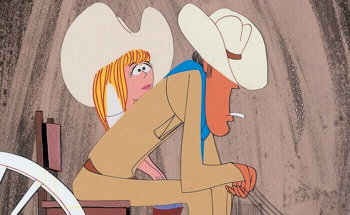 Un'immagine del film "West and Soda" di Bruno Bozzetto