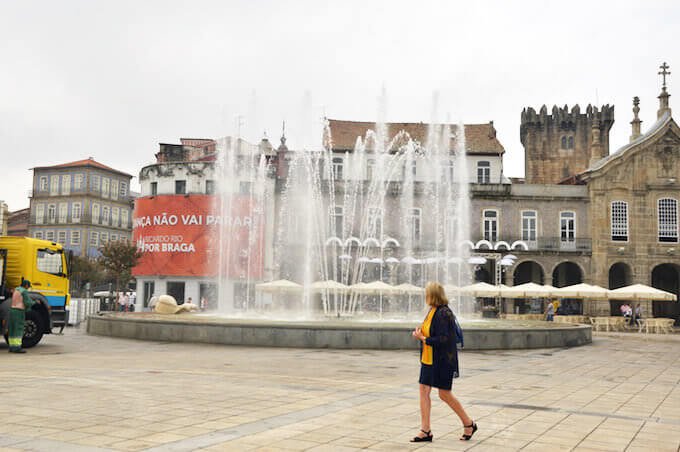 Piazza della Repubblica a Braga, in Portogallo