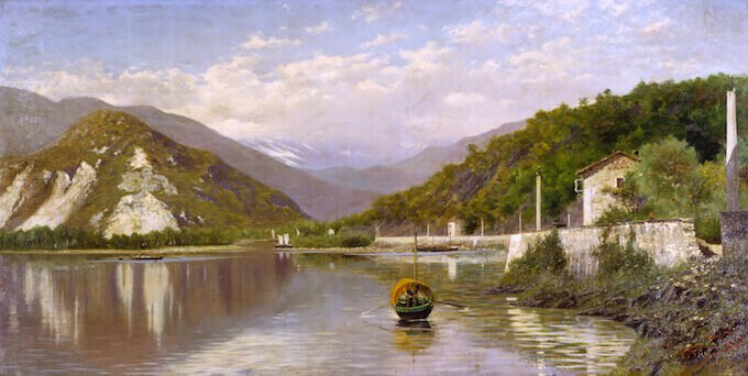 Francesco Gnecchi, Fondo Toce (Lago Maggiore) o Il Sempione dal Lago Maggiore (1884)