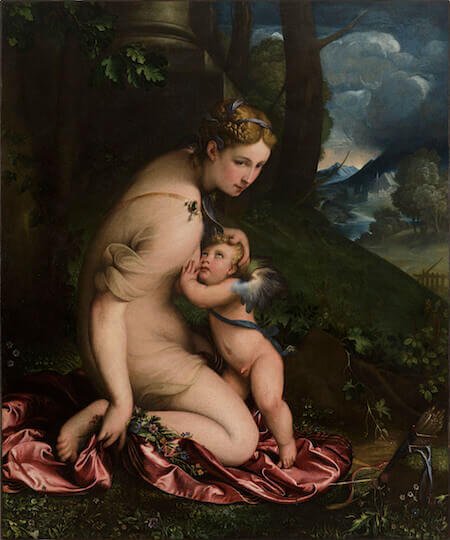 Camillo Boccaccino, Venere e Amore (Lugano, Collezione Geo Poletti)