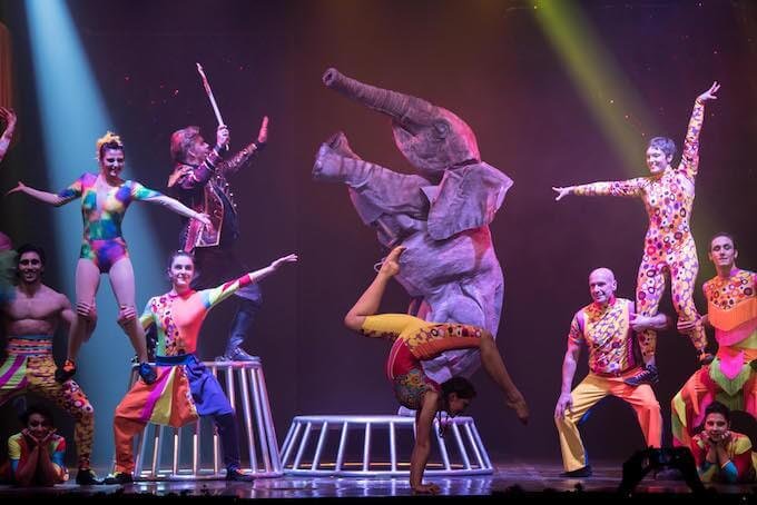 Un'esibizione del Cirko Vertigo