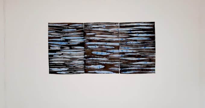 Un'opera di Ennio Tamburi esposta nella mostra "Continuum" al Cimitero Acattolico di Roma