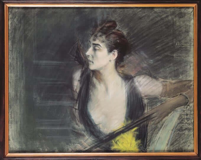 Giovanni Boldini, Madame X, la cognata di Helleu (1885-90). Ferrara, Museo Giovanni Boldini © Gallerie d’Arte Moderna e Contemporanea, foto Luca Gavagna 