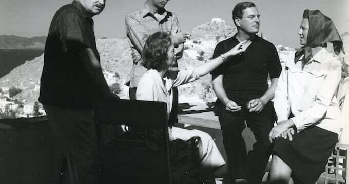 40. Nikos and Barbara Ghika, John Craxton, Patrick and Joan Leigh Fermor on the terrace of the Ghika house, Hydra 1958. Photo: Roloff Beny. © Library and Archives Canada. Reproduced with the permission of Library and Archives Canada.