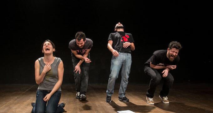 Una scena dello spettacolo "Homo ridens" di Sotterraneo