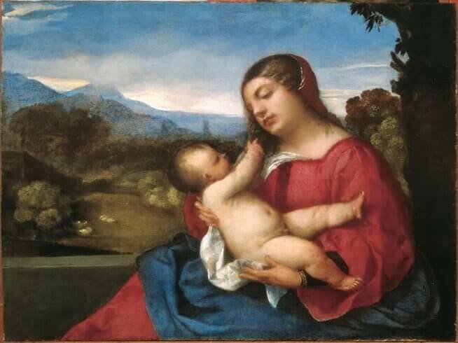 Tiziano Vecellio, Madonna col Bambino, c. 1509 - Bergamo, Accademia Carrara