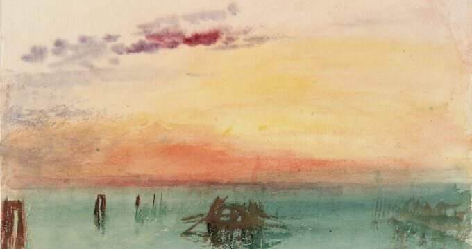 Joseph Mallord William Turner, Venice: Looking across the Lagoon at Sunset, Tate: Accepted by the nation as part of the Turner Bequest 1856