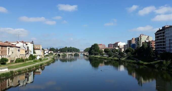 Il fiume Ebro all'altezza di Miranda de Ebro