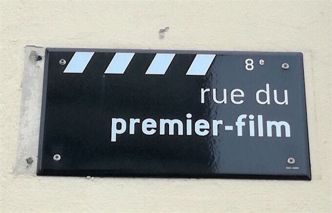 Targa della Rue du Premier Film (Via del Primo Film) a Lione