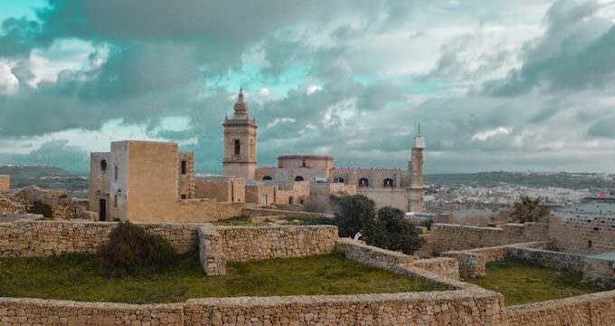 Le rovine interne della cittadella di Victoria - Rabat sull'isola di Gozo