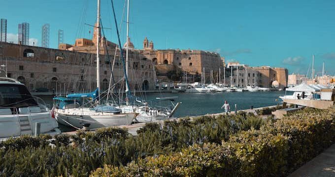 La darsena e l'arsenale veneziano di Senglea, sull'isola di Malta