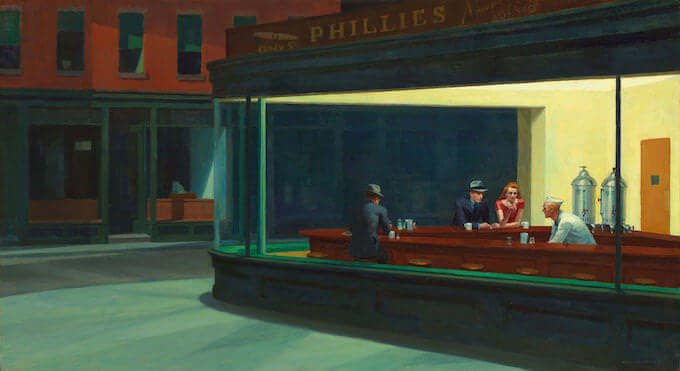 "I nottambuli" di Edawrd Hopper