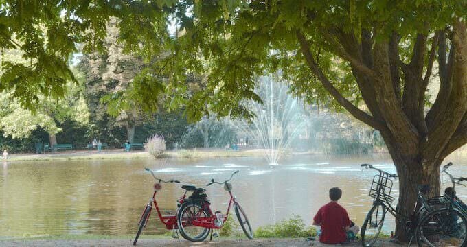 Giochi d'acqua in un parco di Amsterdam