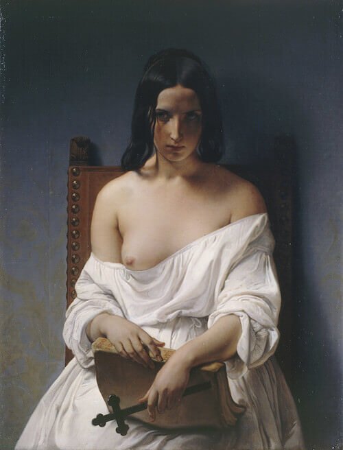 Francesco Hayez, La Meditazione (1851). Olio su tela, Verona, Galleria d’Arte Moderna “Achille Forti”
