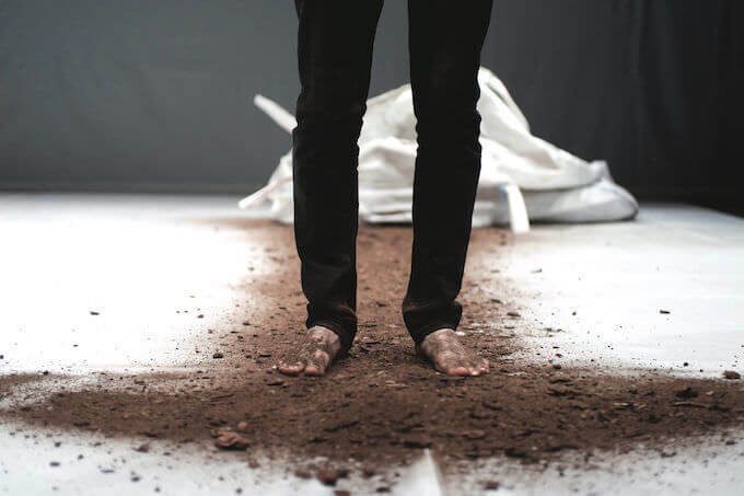 Un'immagine dello spettacolo "Io sono. Solo. Amleto" di Marco Cacciola