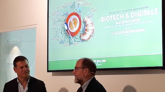 Massimo Sideri e Claudio Bordignon nella sede di Sorgenia a Milano per "Colazioni Digitali"