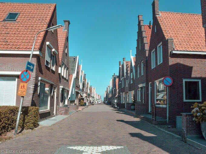Abitazioni a schiera a Volendam, in Olanda