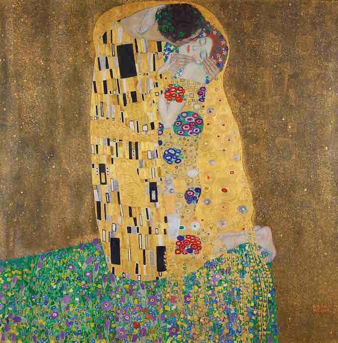 Gustav Klimt, Il bacio. Vienna, Österreichische Galerie Belvedere