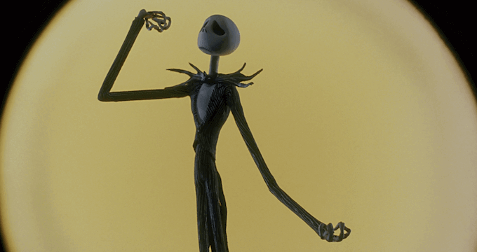 Jack Skeletron, protagonista del film d'animazione "The Nightmare Before Christmas"