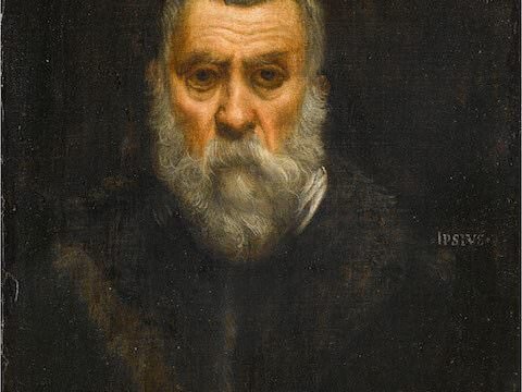 Tintoretto, Autoritratto, 1588 circa. Olio su tela. Parigi, Musée du Louvre, Département des Peintures