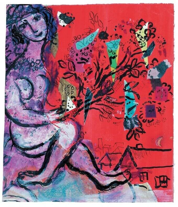 Marc Chagall, Esquisse pour Nu mauve (1967 circa). Collezione privata © ADAGP, Paris, 2019 © Archives Marc et Ida Chagall, Paris