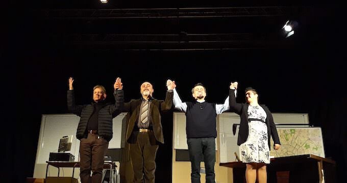 Gli attori dello spettacolo "Il caso Parravicini" di Marco Lindi