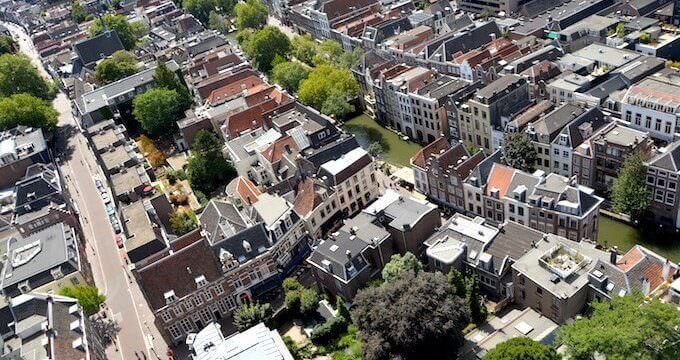 Vista dal campanile di Utrecht, in Olanda