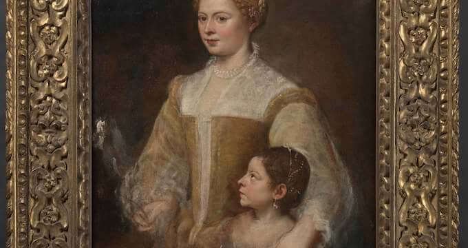 Tiziano Vecellio, Ritratto di dama con la figlia