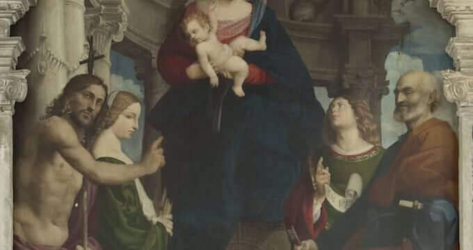Il Pordenone, Madonna con il Bambino in trono tra i santi Giovanni Battista, Caterina, Pietro e Daniele