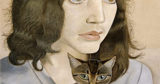 Lucian Freud, Girl with a Kitten, 1947, Oil paint on canvas, 410 x 307 x 18 mm. Tate: Bequeathed by Simon Sainsbury 2006, accessioned 2008 © Lucian Freud Archive / Bridgeman Images. Photo: © Tate, 2019