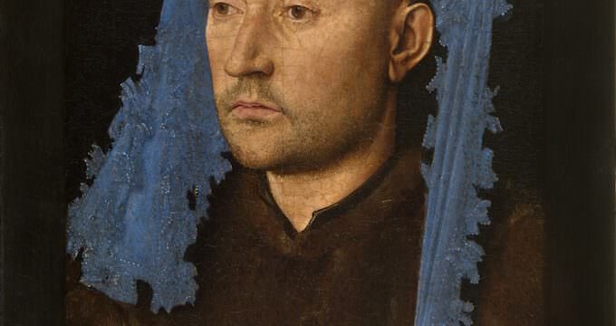 Jan van Eyck, Portrait of a Man with a Blue Chaperon, Muzeul National Brukenthal, Sibiu (Romania)