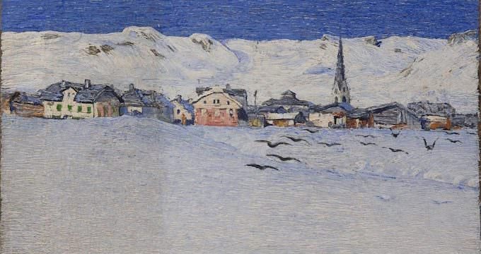 Giovanni Segantini, "Savognino sotto la neve", Collezione privata