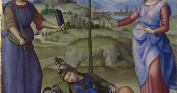 Raffaello, Il sogno del cavaliere, The National Gallery © The National Gallery, London