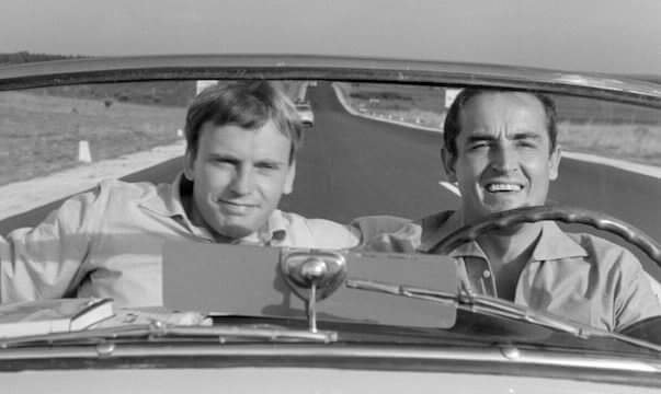 Trintignant e Gassman in una scena de "Il sorpasso" di Dino Risi