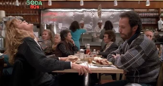 Una scena del film "Harry, ti presento Sally..."