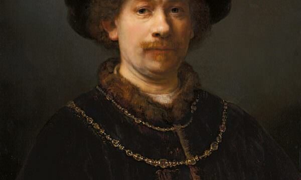 Rembrandt, Autoritratto con cappello e due catene, 1642-1643 circa Olio su tela, 72 × 54,8 cm Madrid, Museo Nacional Thyssen - Bornemisza